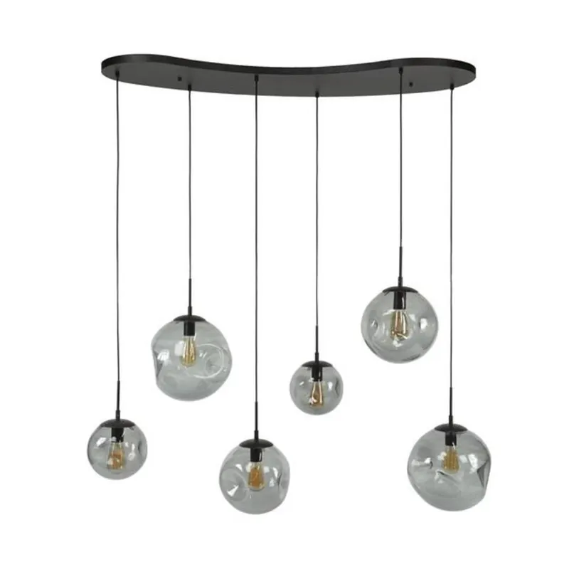 Hoyz Collection - Hanglamp Stellar Black 6-lichts - Artic Zwart Finale Uitverkoop