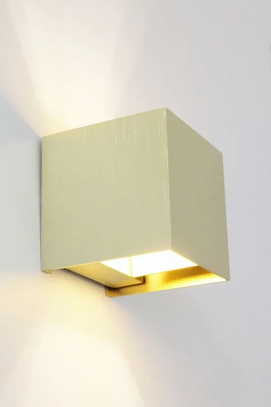 Wandlamp JUDE met verstelbare lichtbundel | Goud vierkant Direct Verzonden