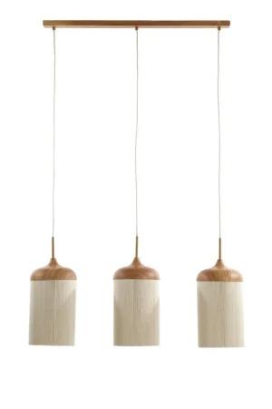 Actieprijs Hanglamp Dania - Naturel/Crème - 90x22x32cm - 3L