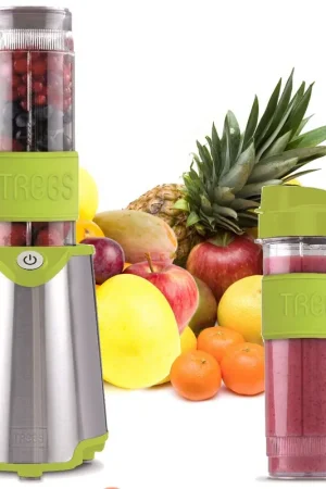H300 watt roestvrijstalen blender met 2 drinkbekers Dagaanbieding