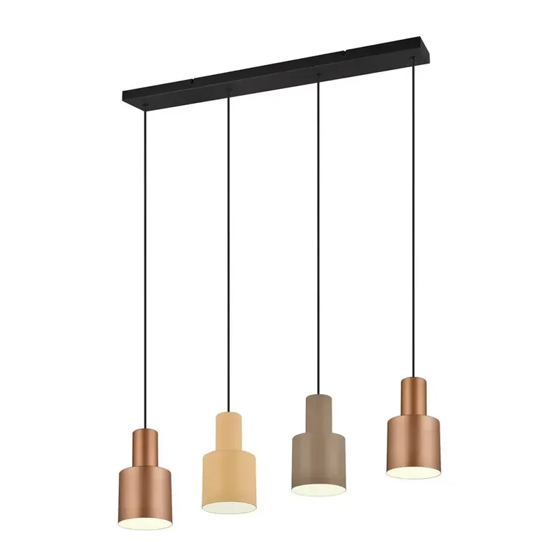Direct Verzonden Trio Leuchten Hanglamp Agudo 4 lichts L 80 cm zwart