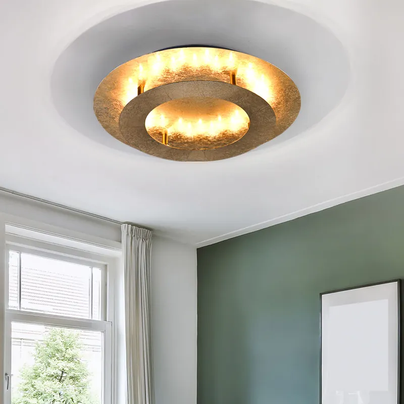 Goedkoop 18 watt LED plafondlamp in goud voor je woonkamer