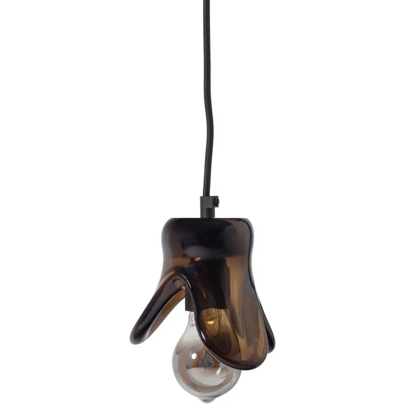 WOOOD Elle Hanglamp Klein - Glas - Bruin - 12x14x13 Flitsaanbieding