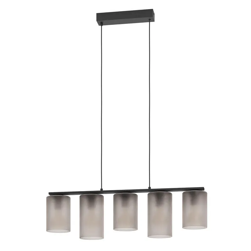 Lage Kosten EGLO Colomera Hanglamp - E27 - 80 cm - Zwart/Mat Grijs