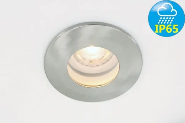 Laatste Versie Kantelbare verdiepte waterdichte inbouwspot ACQUA staal met wit | IP65 9 cm