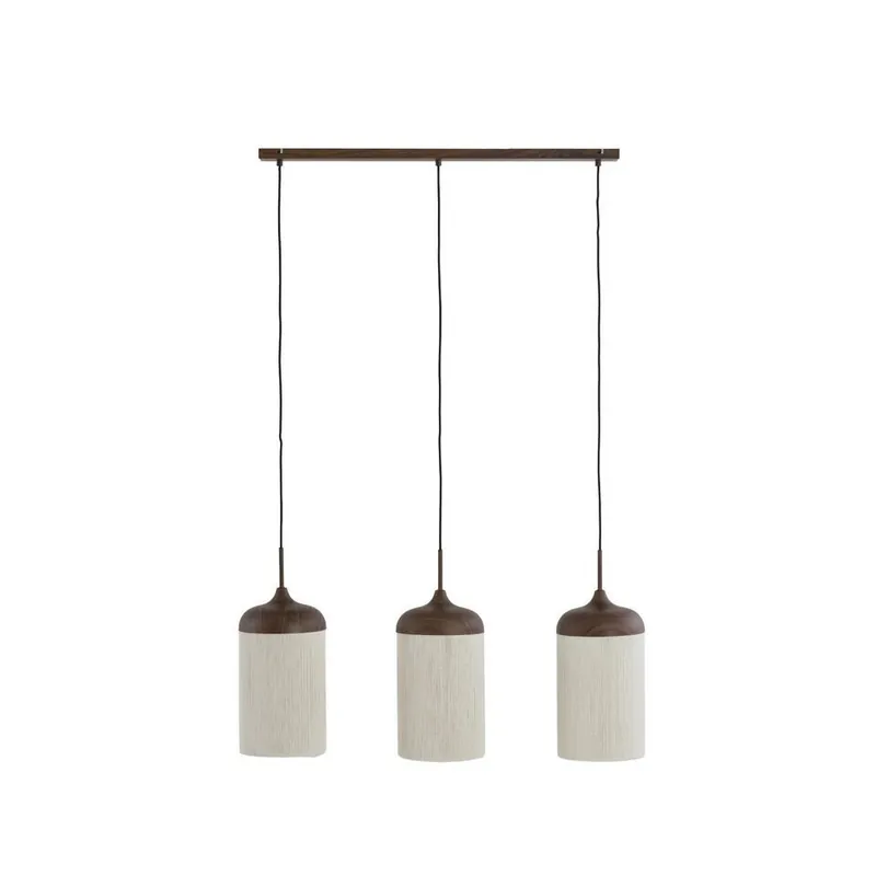 Hanglamp Dania - Bruin/Crème - 90x22x32cm - 3L Weekendaanbieding
