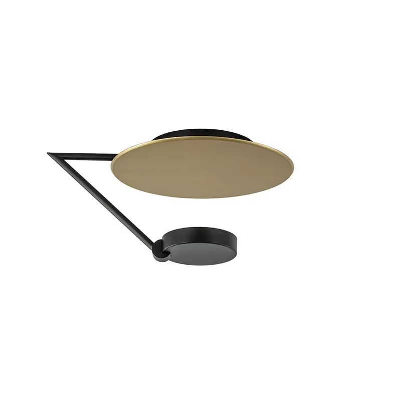 Laatste Kans Mat zwarte LED plafondlamp met goud