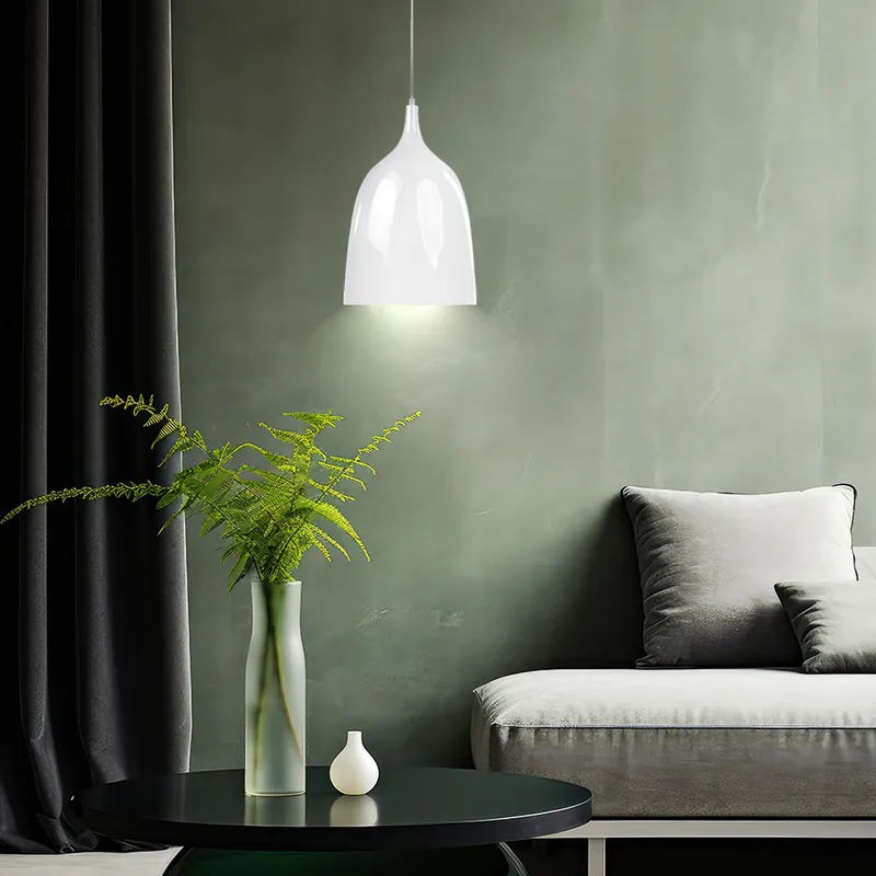 Hanglamp, wit, zilver, langwerpig, 27 cm, JOE Beperkte Voorraad