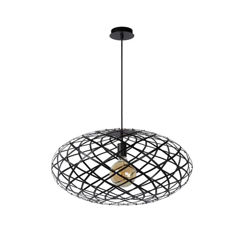 Lucide hanglamp Wolfram - zwart - Ø65 cm Beperkte Voorraad