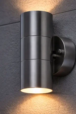 Gratis Verzending Buitenlamp, roestvrij staal, grijs, IP44, H 16,3 cm