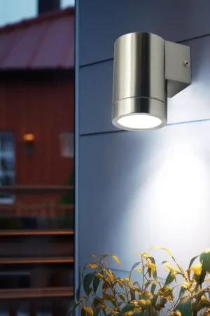 Direct Beschikbaar Wanddownlight van roestvrij staal, hoogte 11,8 cm VT-7641
