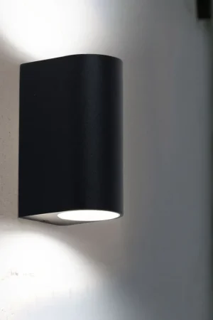Betrouwbaar Wandlamp van aluminium in zwart voor buiten VT-7652