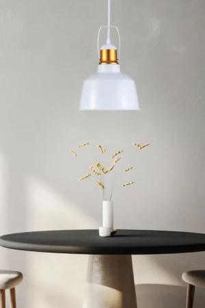 Hanglamp met witgouden ALU lampenkap VT-7422 Laatste Kans