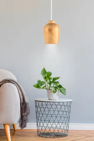 Aanbieding Retro hanglamp met houten kap HOUTEN HOUDER