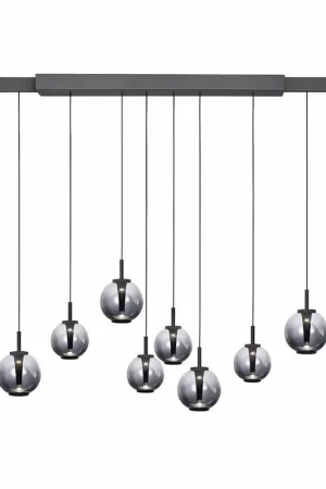 Bestseller Neuhaus PURE Hanglamp E-Infinity 10 lichts L 100-198 cm donker grijs