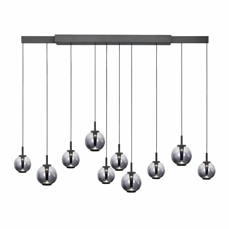Bestseller Neuhaus PURE Hanglamp E-Infinity 10 lichts L 100-198 cm donker grijs
