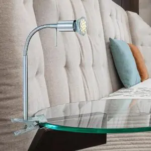 Flexibele klemlamp BOBBY LED GU10 | Staal Korting