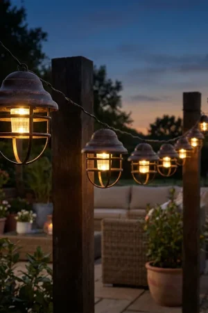 LED buitenlamp, IP44, solar, roestkleurig, H 11cm Gratis Retour