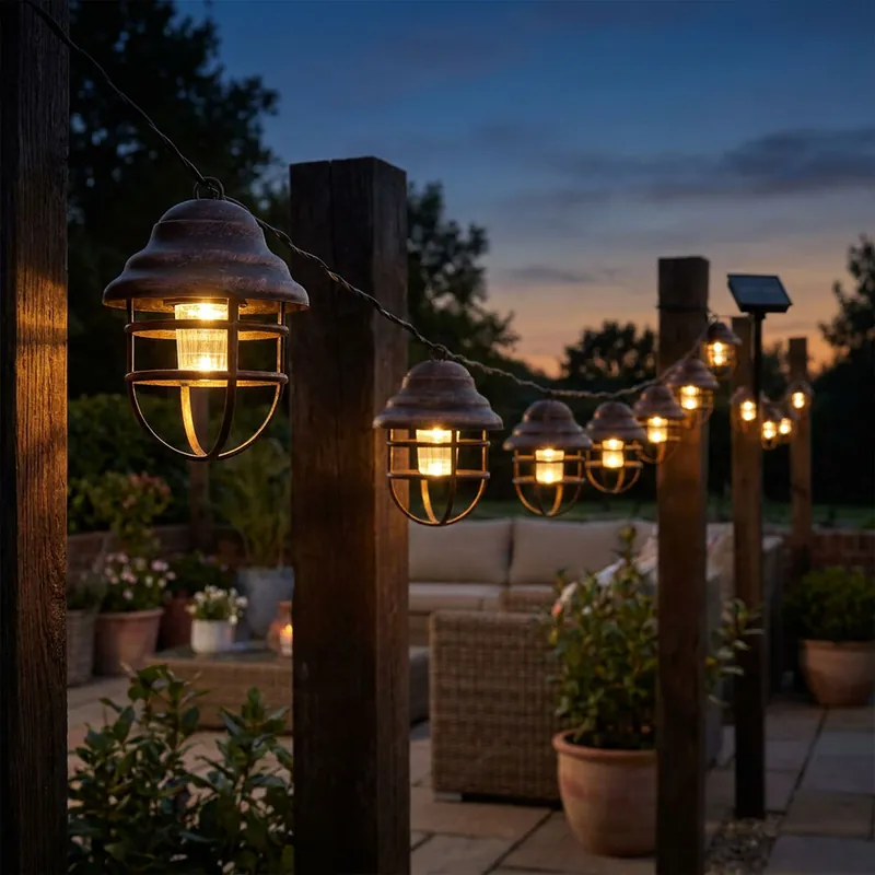 LED buitenlamp, IP44, solar, roestkleurig, H 11cm Gratis Retour