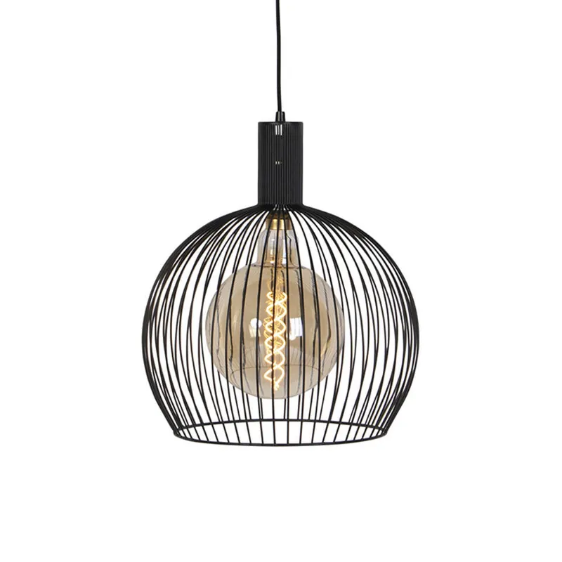 Superprijs Qazqa hanglamp wire zwart e27