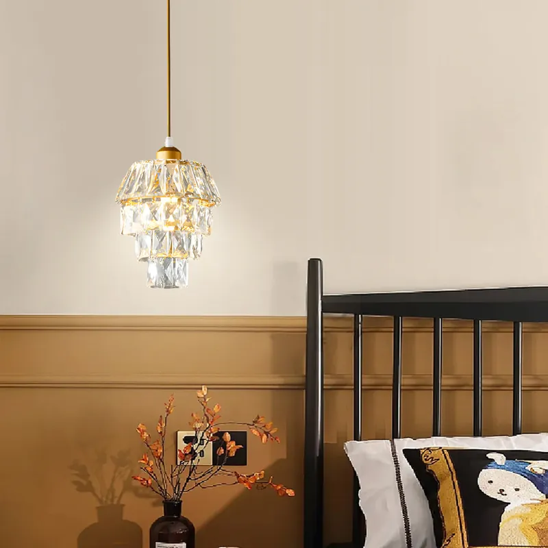 Nieuw Kristallen Hanglamp in Goud/Zwart - 1-Licht Mini Kroonluchter
