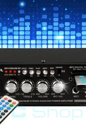 Karaoke-versterker met Bluetooth Liston MFA1250USB-RC Express Levering