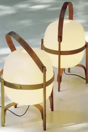 1-Licht Draagbare Lantaarn Tafel Lamp met Glazen Kap Gecertificeerd