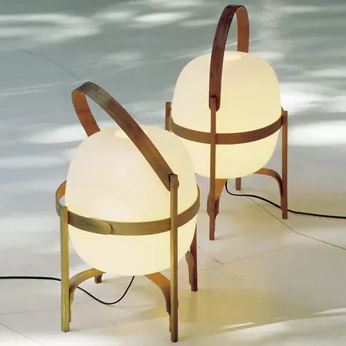 1-Licht Draagbare Lantaarn Tafel Lamp met Glazen Kap Gecertificeerd