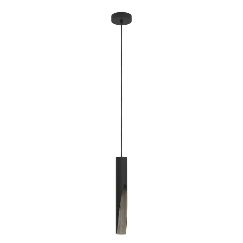 EGLO Barbotto Hanglamp - GU10 - Ø 6 cm - Zwart/Bruin - Staal Beperkt Aanbod