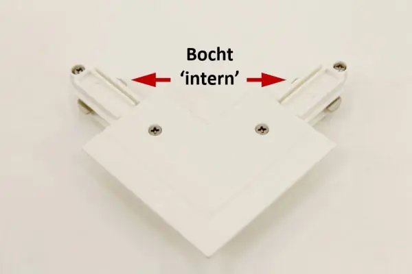 Bocht INBOUW spanningsrail LUNA aarde intern | Wit Superprijs