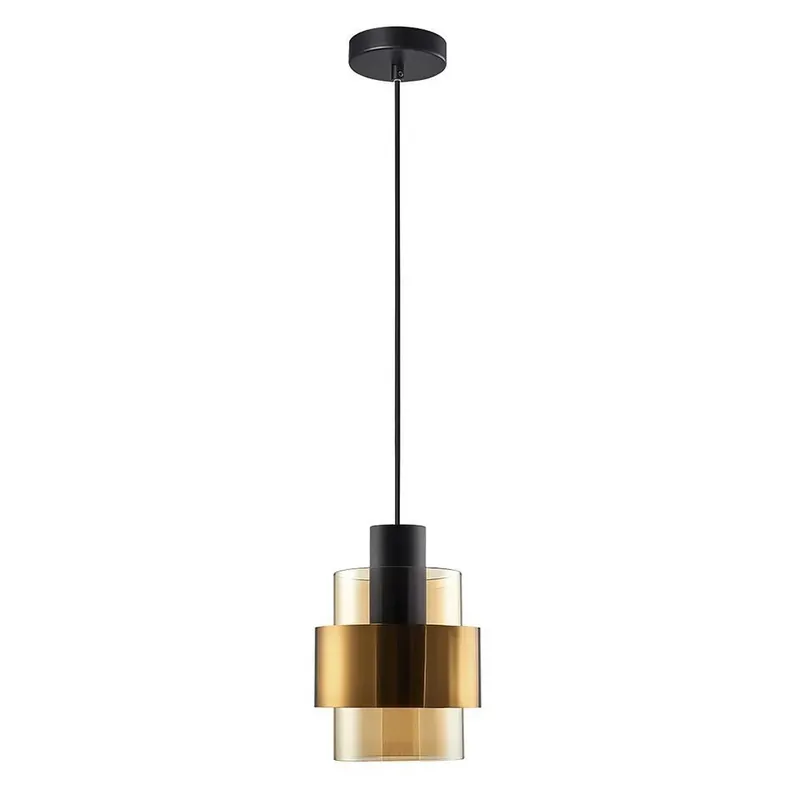 Freelight Hanglamp Chiasso - zwart goud - 14x150 cm Direct Beschikbaar
