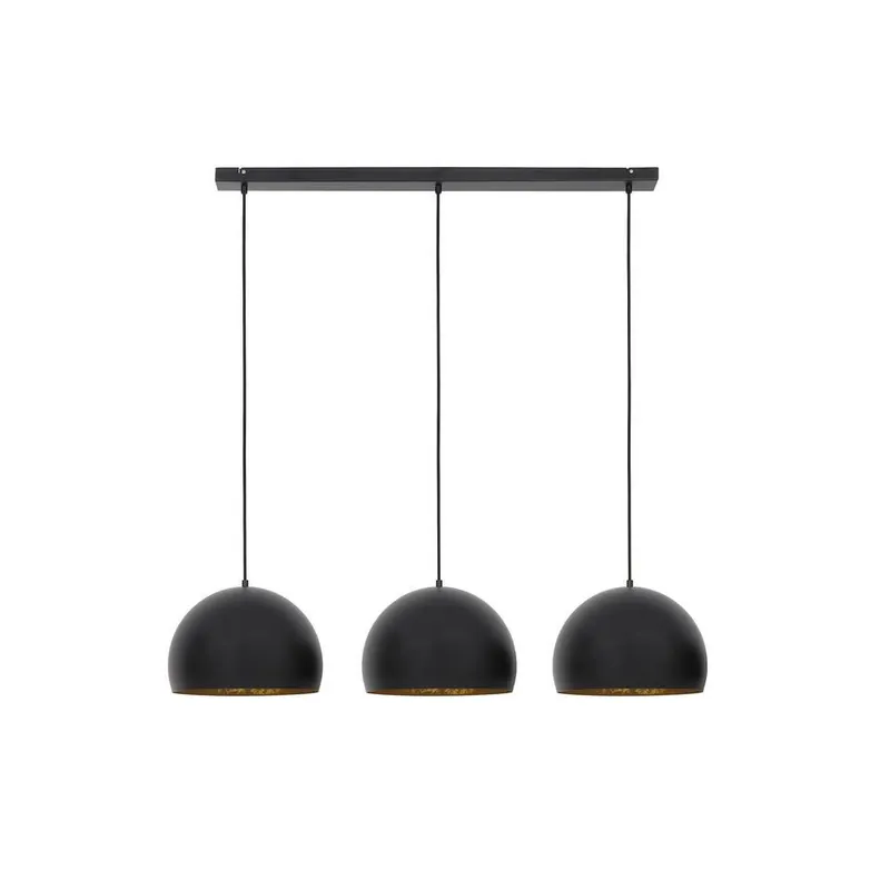 Hanglamp JAICEY - Mat Zwart-Goud - 3-Lichtpunten Actieprijs