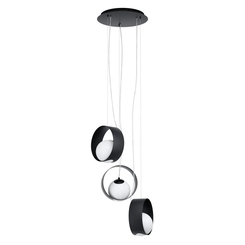 Betrouwbaar EGLO Camargo Hanglamp - E14 - Glas - Zwart/Wit