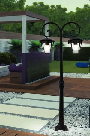 Bestel Nu Staande lamp van zwart ALU voor je buitenkamer VT-738