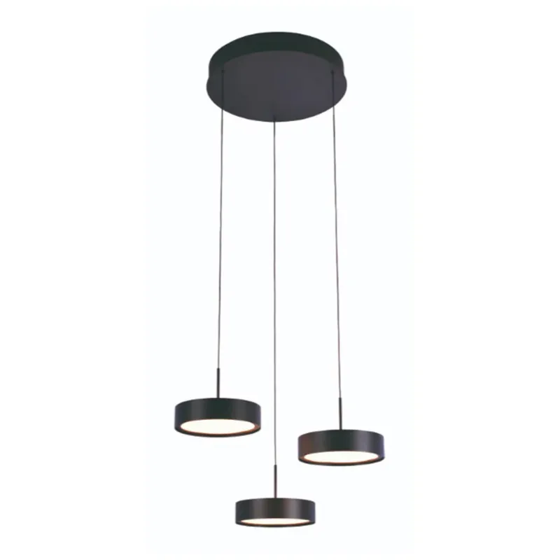 Moderne zwarte 3L rond hanglamp met easy-lift Merkproduct