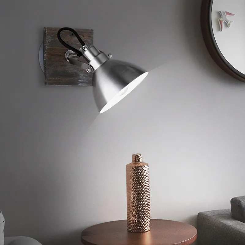 Design wandlamp met beweegbare spot TIMBER Laatste Versie