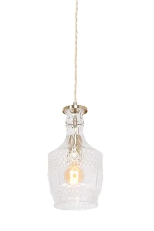 Mexlite Hanglamp Grazio glass Ø 12,5 cm mat goud Hoge Kwaliteit