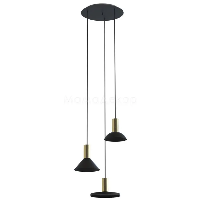 Voordeelprijs Nowodvorski Hanglamp Hermanos 3 lichts Ø 30 cm zwart - goud