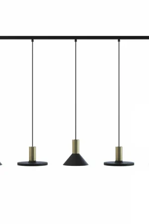 Aanbieding Nowodvorski Hanglamp Hermanos 5 lichts L 132 cm zwart - goud
