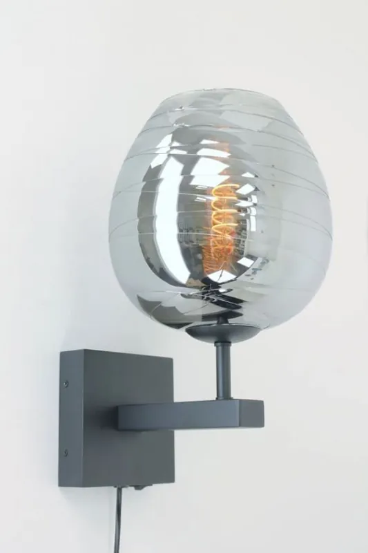 Zwarte strakke wandlamp CLUSTER SMOKE | Appel Weekendaanbieding