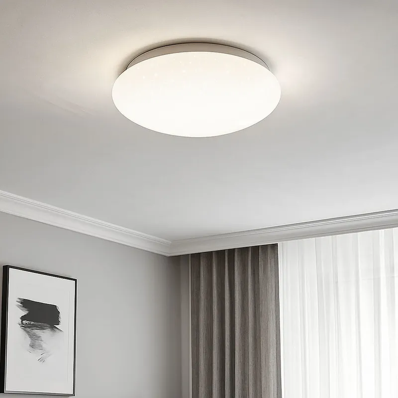 LED plafondlamp, rond wit, stereffect, D 21,5 cm Lage Prijs