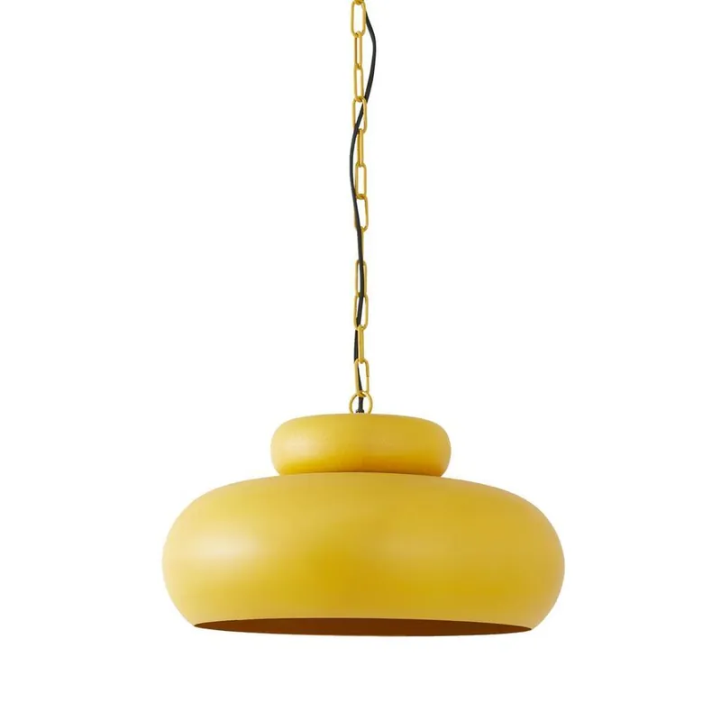 Lage Prijs Hanglamp Neiva - Okergeel - Ø46cm