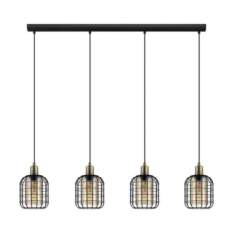 Op = Op EGLOChisleHanglamp-E27-130cm- Glas -Zwart/Amber