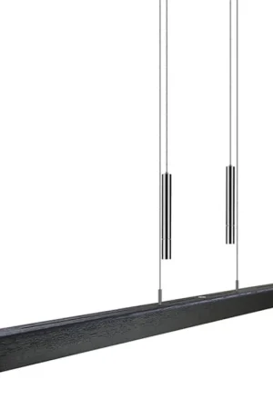 Herzblut Hanglamp Leonora Dim 160 cm zwart hout Beste Prijs