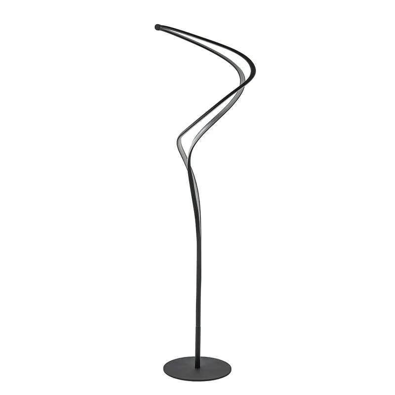 Organische vloerlamp zwart met dimbaar LED Veilige Betaling