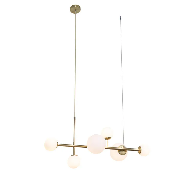 Koop Online Qazqa hanglamp monaco goudkleurig g9