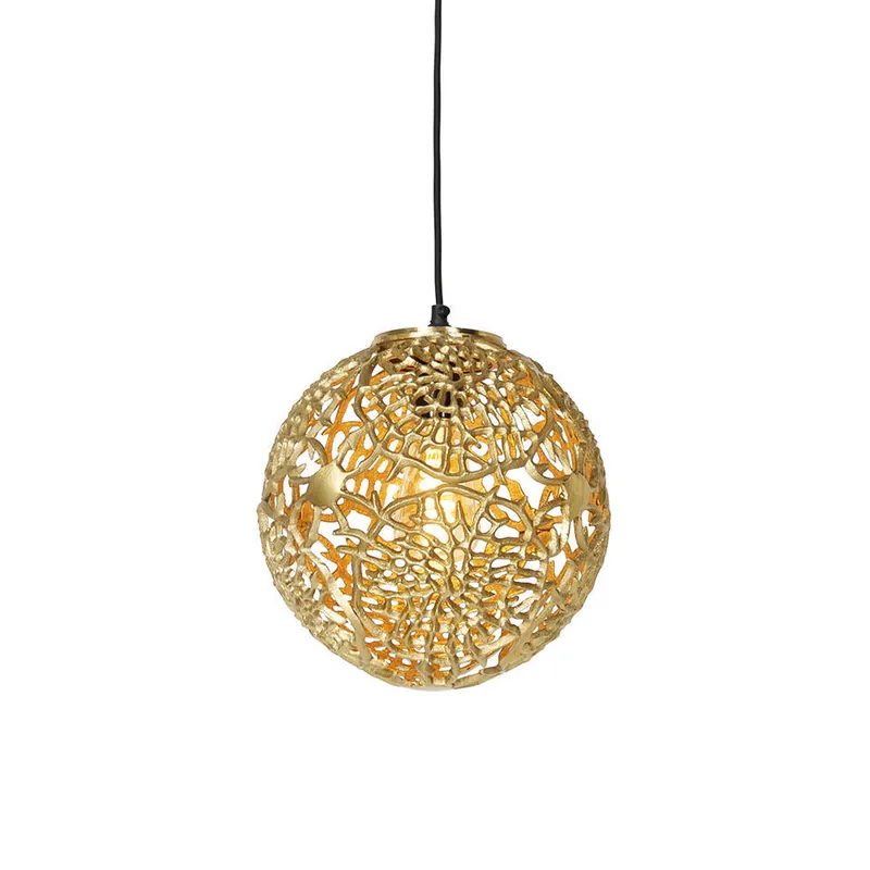 Goedkoop Qazqa hanglamp maro goudkleurig e27