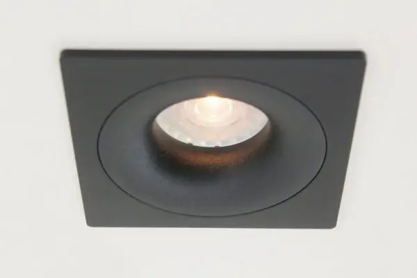 Zwarte vierkante inbouwspot CLICK&FIX licht verdiept | 10 cm Gereduceerde Prijs