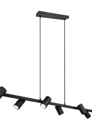 Betrouwbaar Trio Leuchten Hanglamp Marley 6 lichts L 115 cm zwart