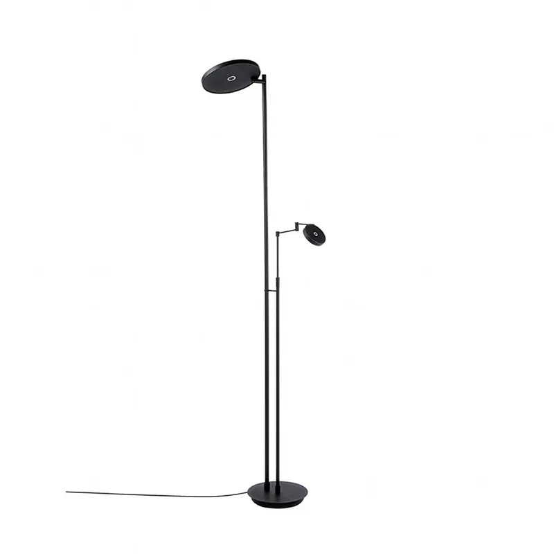 Merkproduct Moderne strakke Uplight vloerlamp in mat zwart